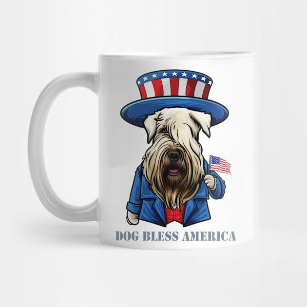 Wheaten Terrier Dog Bless America by whyitsme